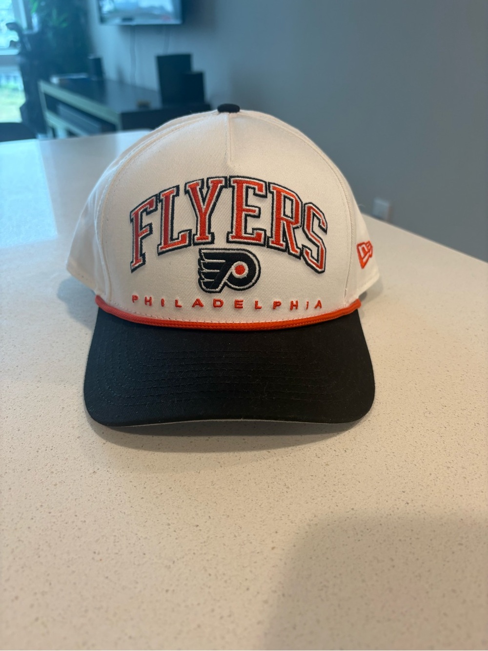 New Era White, Black & Orange Philadelphia Flyers Crest Snapback